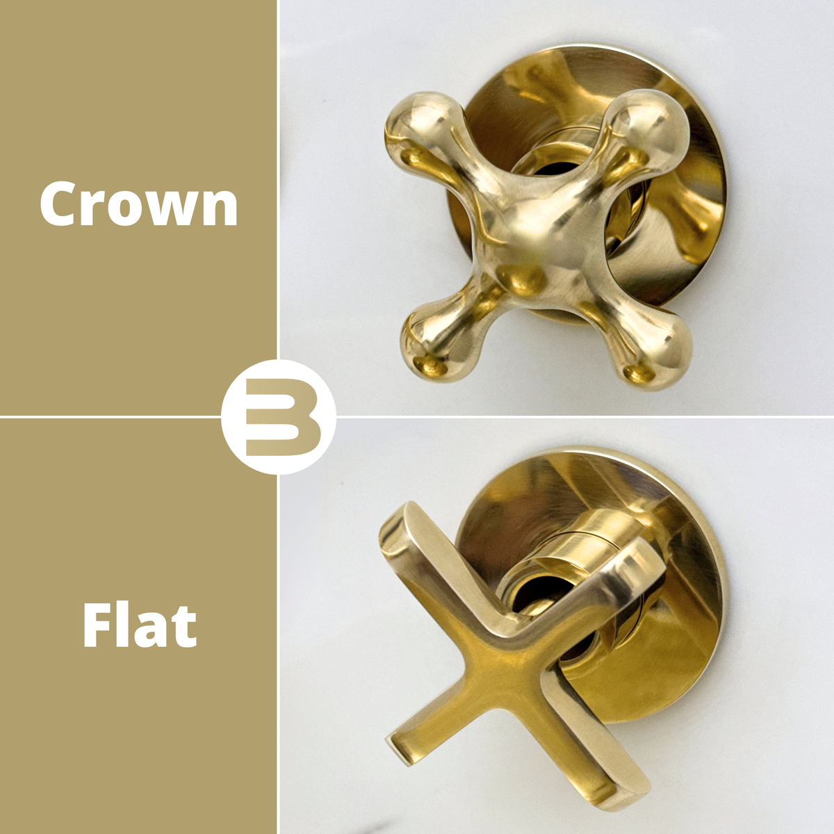 8" Curved unlacquered brass wall faucet, 2.5" drop with cross handles – alternate view 10