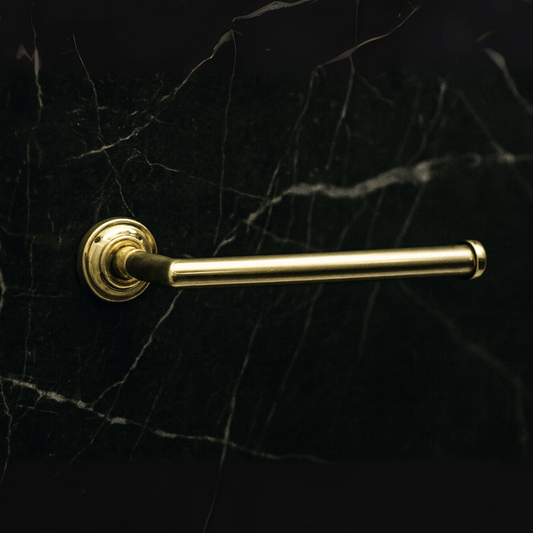 Unlacquered Brass Wall Mount Toilet Paper Holder, Solid Brass Toilet Roll Holder - image 1