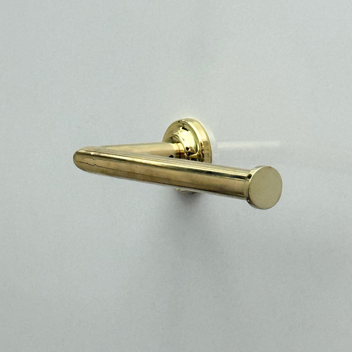 Unlacquered Brass Wall Mount Toilet Paper Holder, Solid Brass Toilet Roll Holder - image 2
