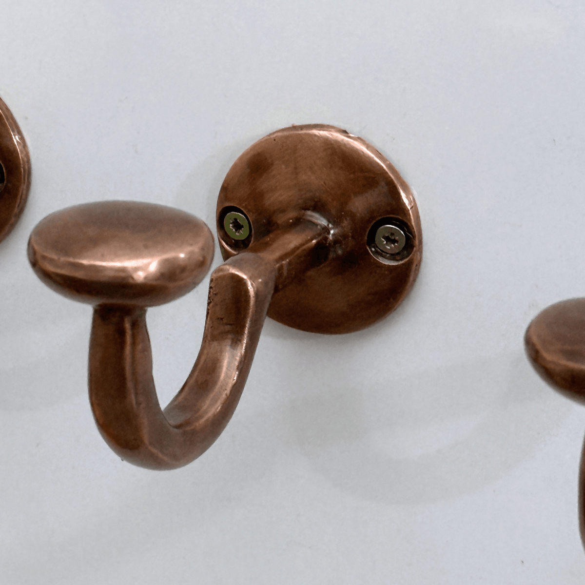 Antique Copper Hooks, Copper Robe Hook, Heavy Duty Single Hook, Wall Mount Robe Hooks - Vintaless