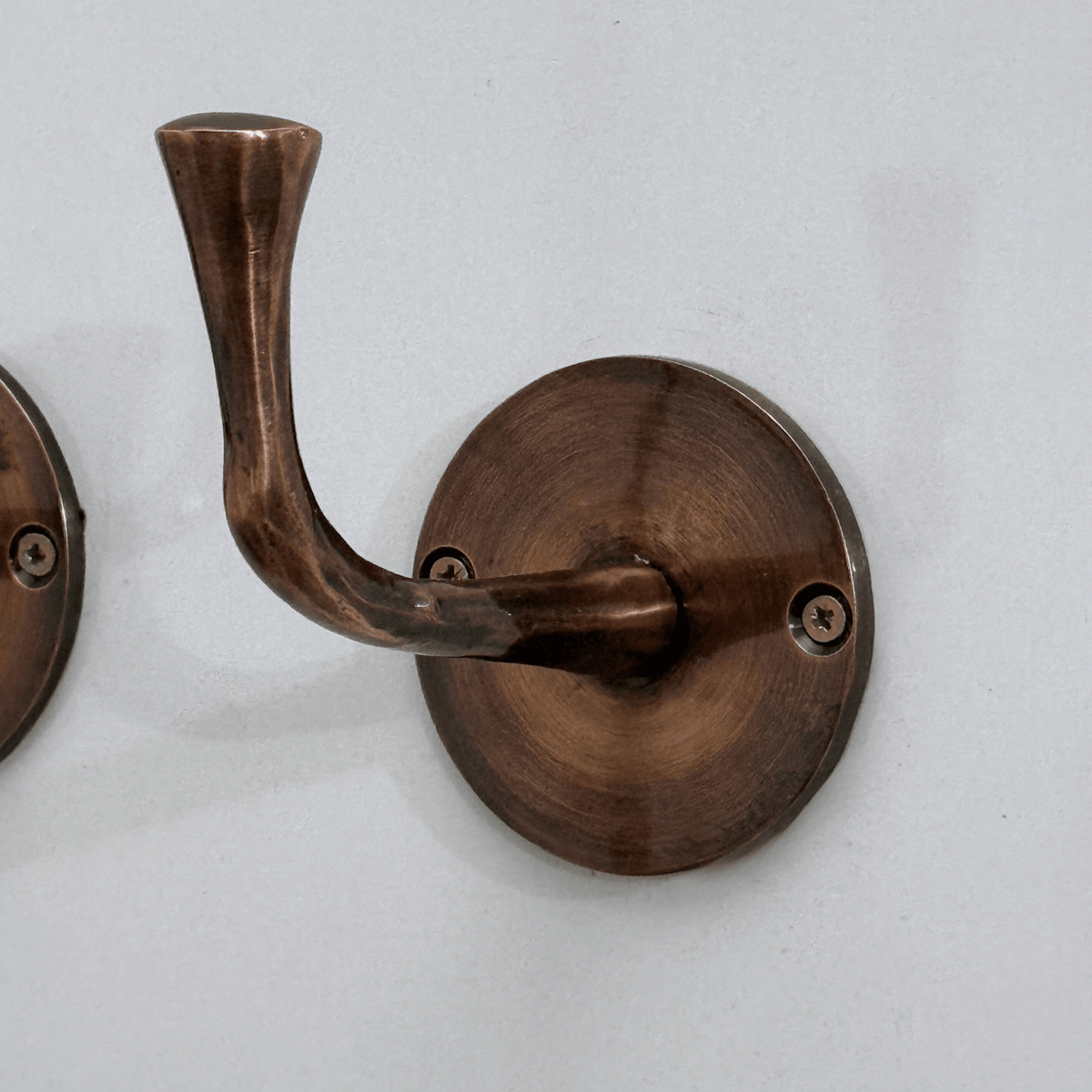 Antique Copper Hooks, Copper Robe Hook, Wall Mount Copper Robe Hooks, Heavy Duty Single Hook - Vintaless