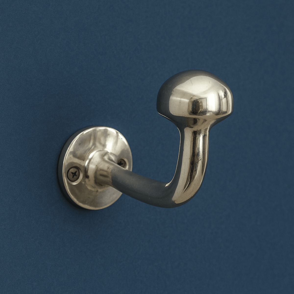 Polished Nickel Wall Hook, Nickel Coat Hooks, Nickel Towel Hook, Solid Hook for Bathroom or Kitchen - Vintaless