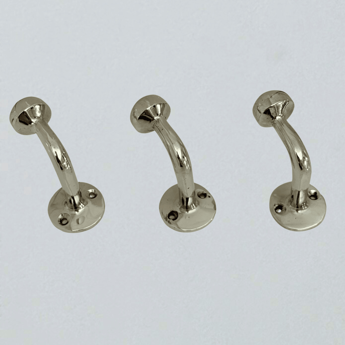 Polished Nickel Wall Hook, Nickel Coat Hooks, Nickel Towel Hook, Solid Hook for Bathroom or Kitchen - Vintaless