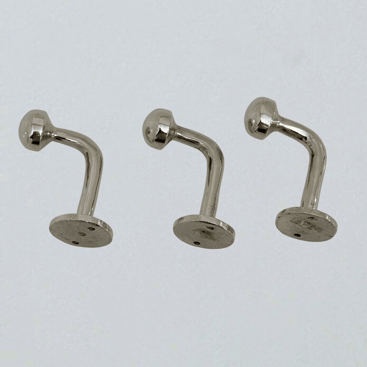 Polished Nickel Wall Hook, Nickel Coat Hooks, Nickel Towel Hook, Solid Hook for Bathroom or Kitchen - Vintaless