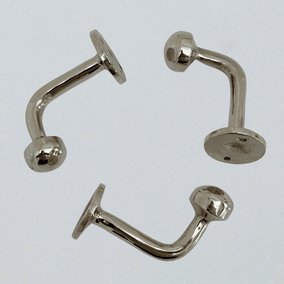 Polished Nickel Wall Hook, Nickel Coat Hooks, Nickel Towel Hook, Solid Hook for Bathroom or Kitchen - Vintaless