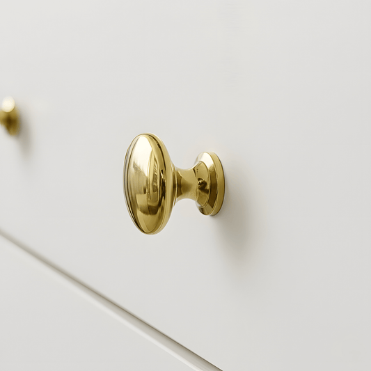 Unlacquered Brass Ball Cabinet Knob, Solid Brass Cabinets Knob, Brass Drawers Knob - Vintaless