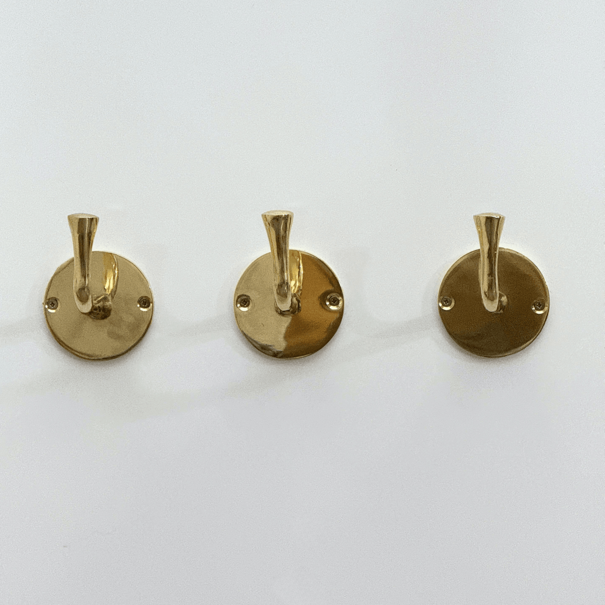 Unlacquered Brass Hooks, Solid Brass Robe Hook, Wall Mount Robe Hooks, Heavy Duty Single Hook - Vintaless