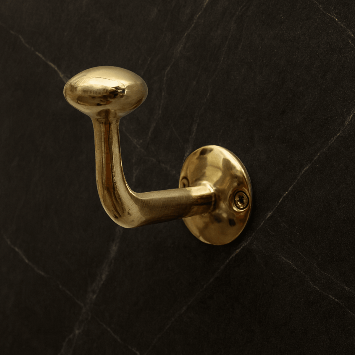 Unlacquered Brass Hooks, Solid Brass Robe Hook, Wall Mount Robe Hooks, Heavy Duty Single Hook - Vintaless