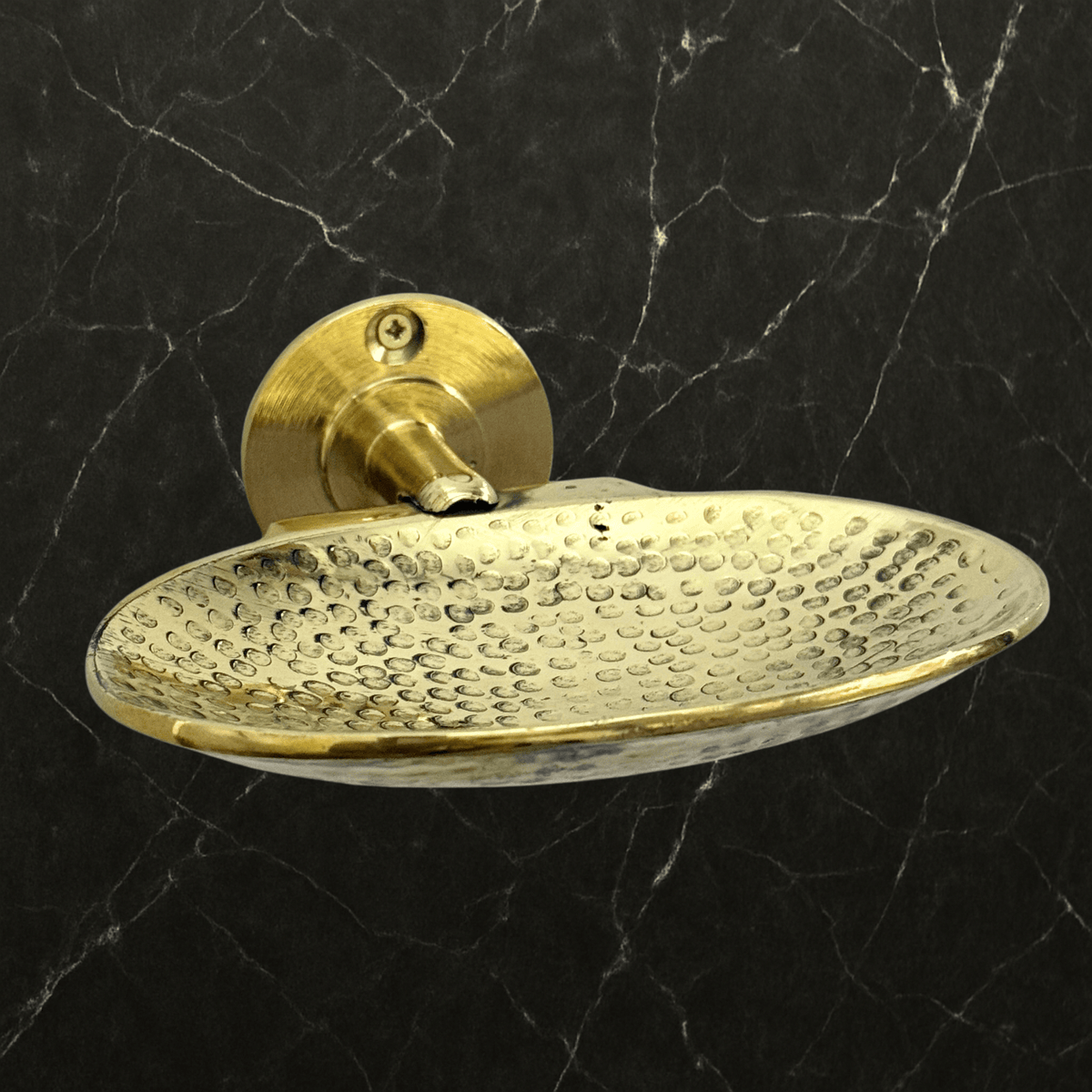 Unlacquered Brass Soap Dish, Wall-Mounted Hammered Brass Soap Tray - Vintaless