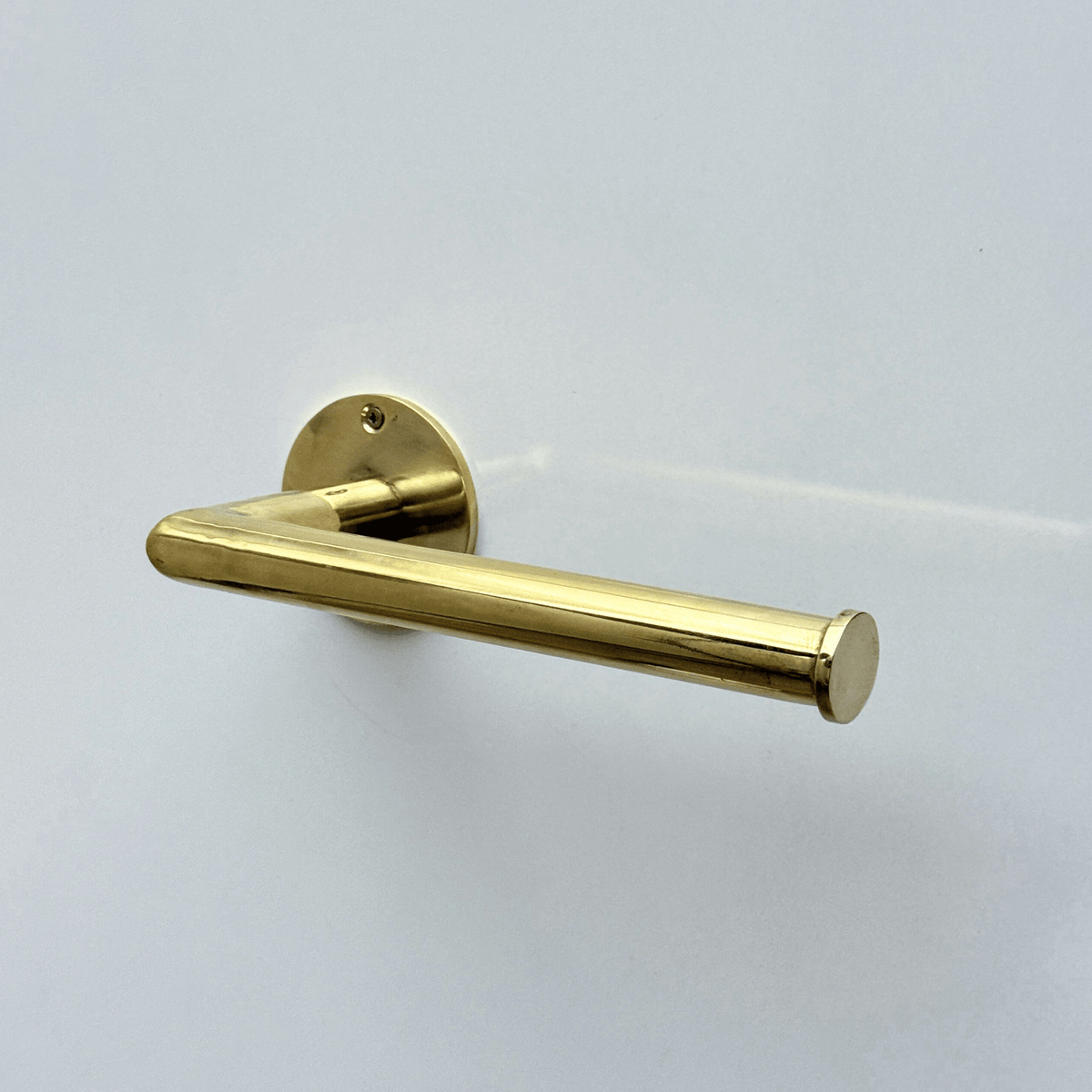 Unlacquered Brass Toilet Paper Holder, Solid Brass Wall Mount Toilet Roll Holder - Vintaless