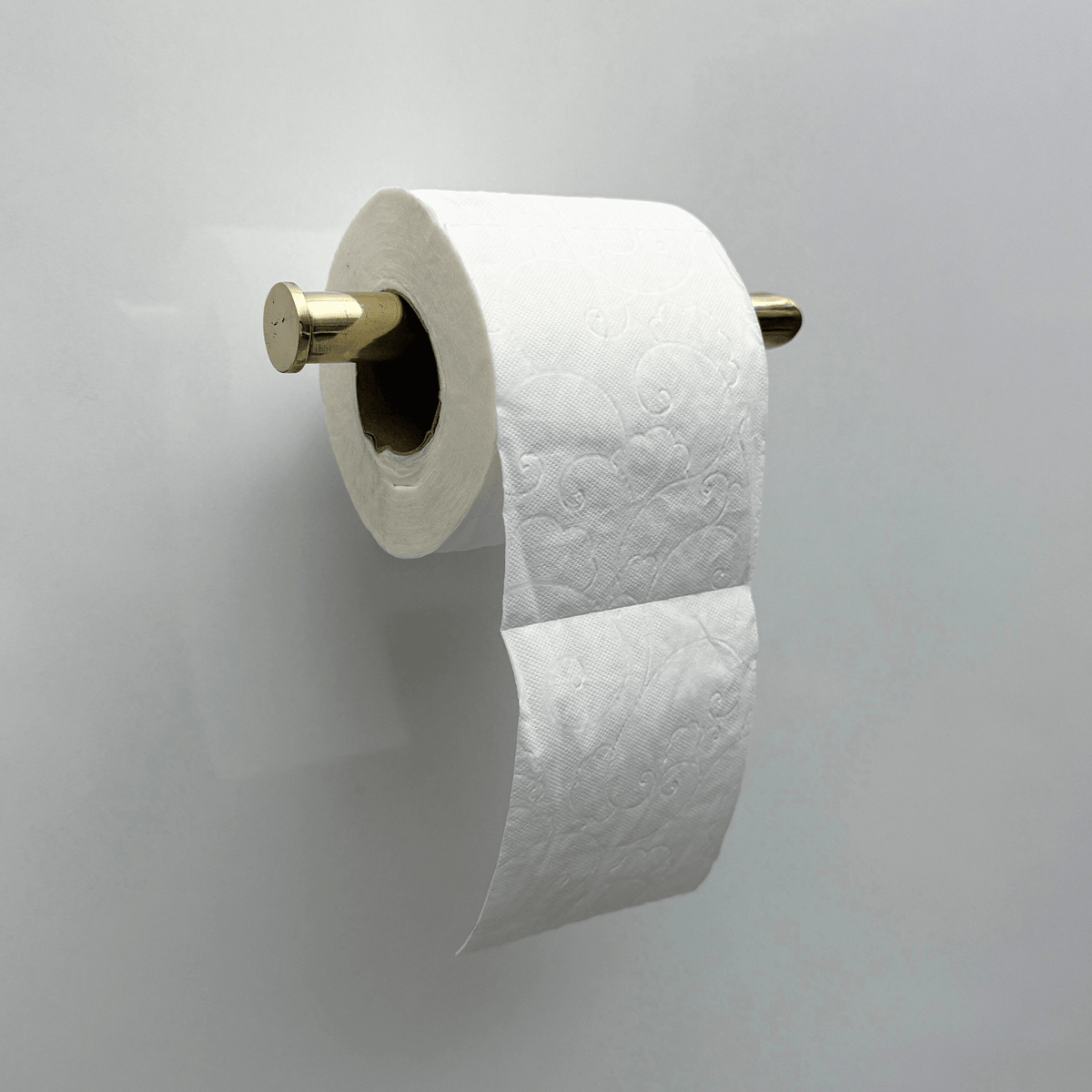 Unlacquered Brass Toilet Paper Holder, Solid Brass Wall Mount Toilet Roll Holder - Vintaless