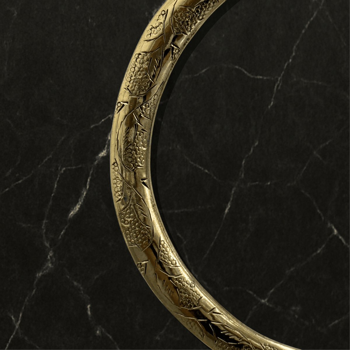 Unlacquered Brass Towel Holder, Hand Engraved Towel Hanger, Bathroom Wall Mounted Towel Ring - Vintaless