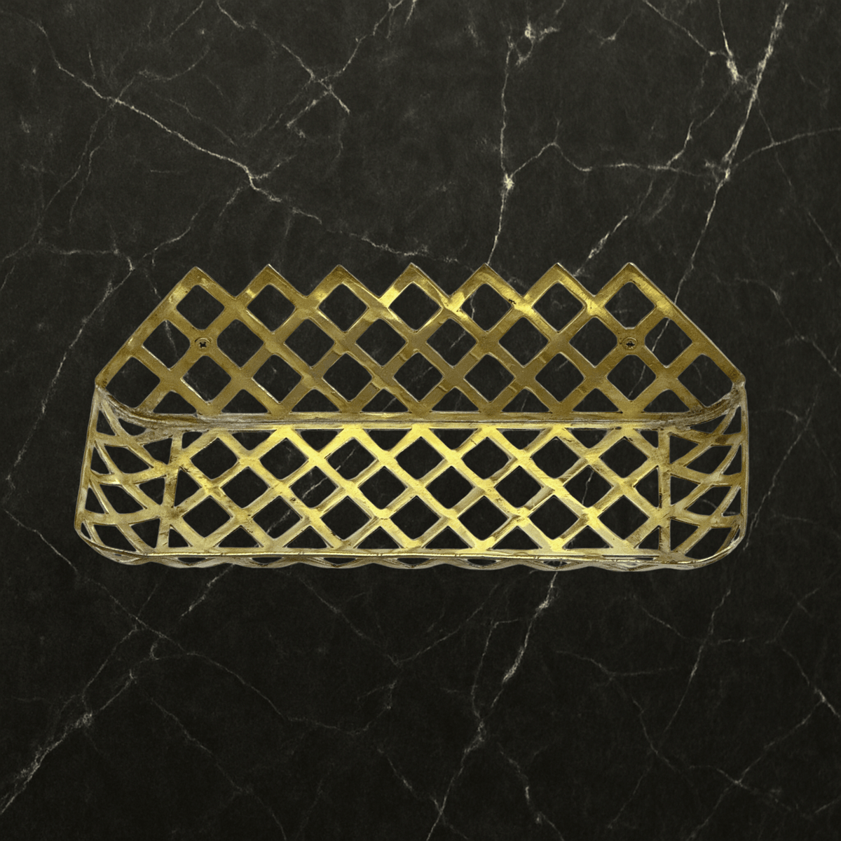 Unlacquered Brass Wall Shelf, Solid Brass Bathroom Shelf, Brass Soap Holder, Bathroom Brass Accessories - Vintaless
